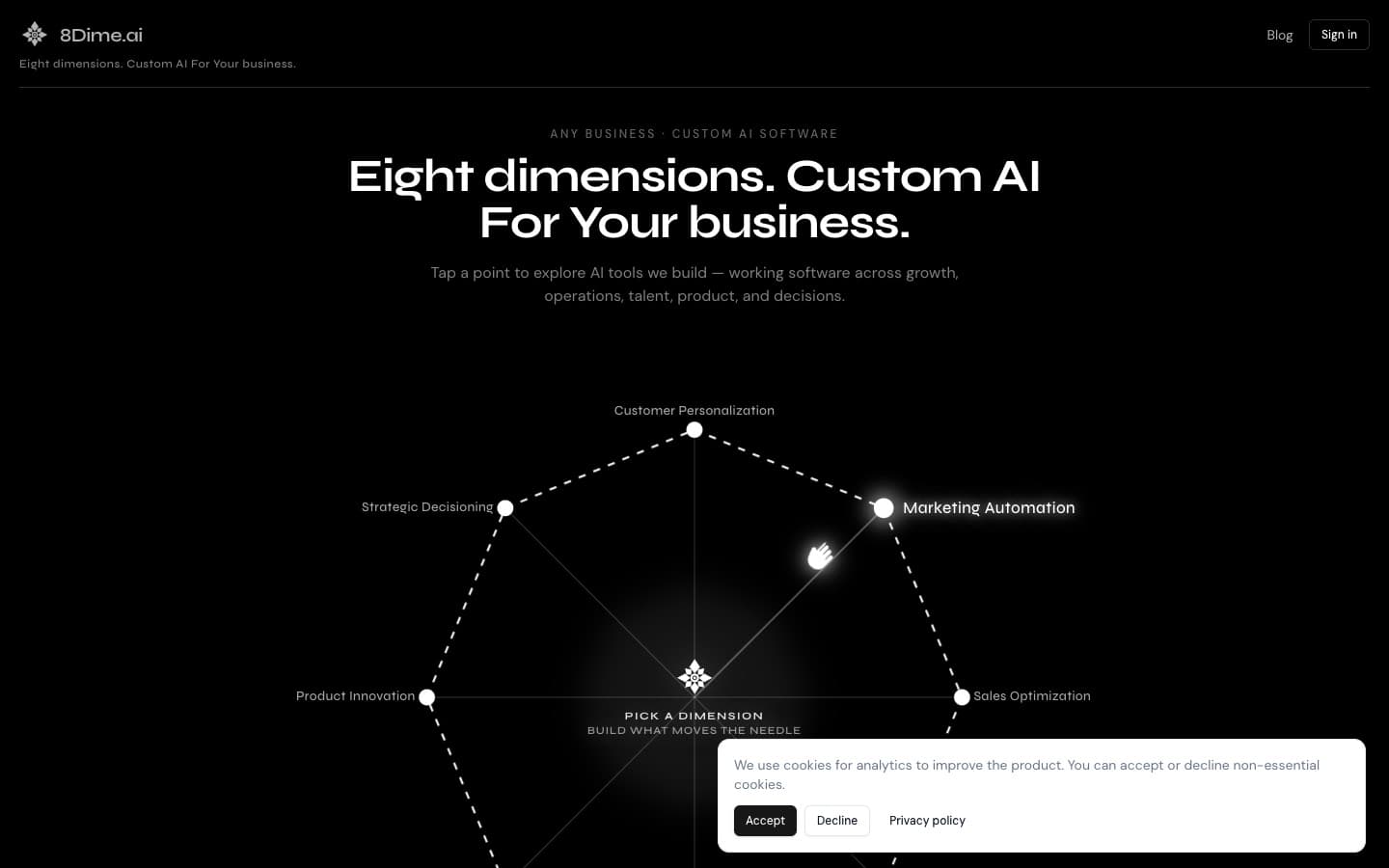8Dime.ai product preview