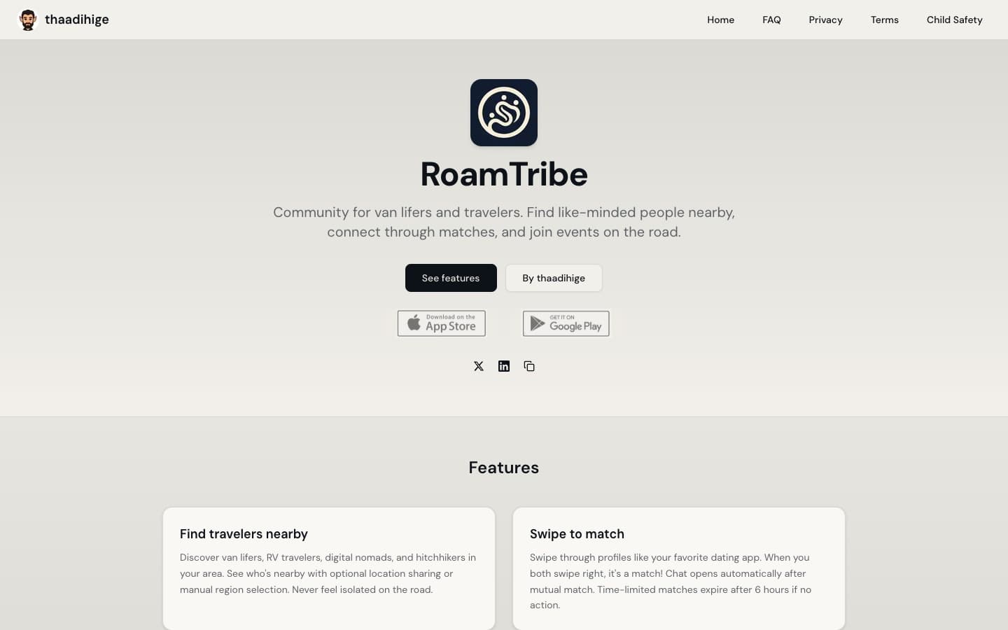 RoamTribe product preview